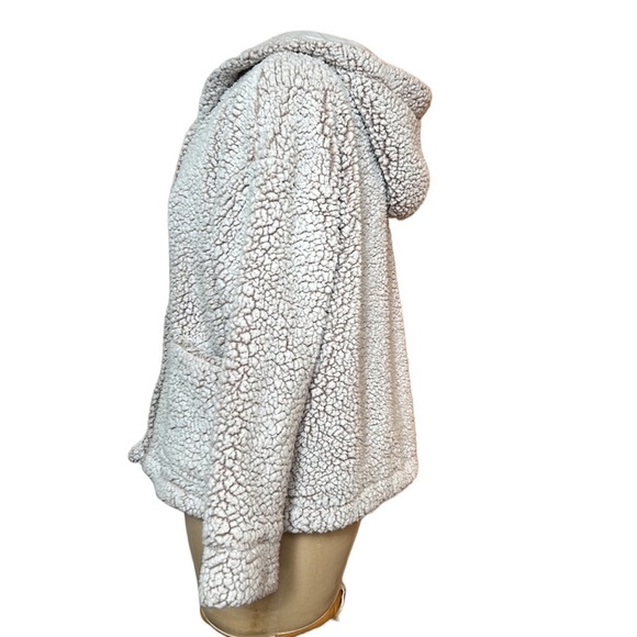 Cupio Anthropologie Teddy Sherpa Jacket Sweater Fleece Cream XL‎ - Picture 5 of 15